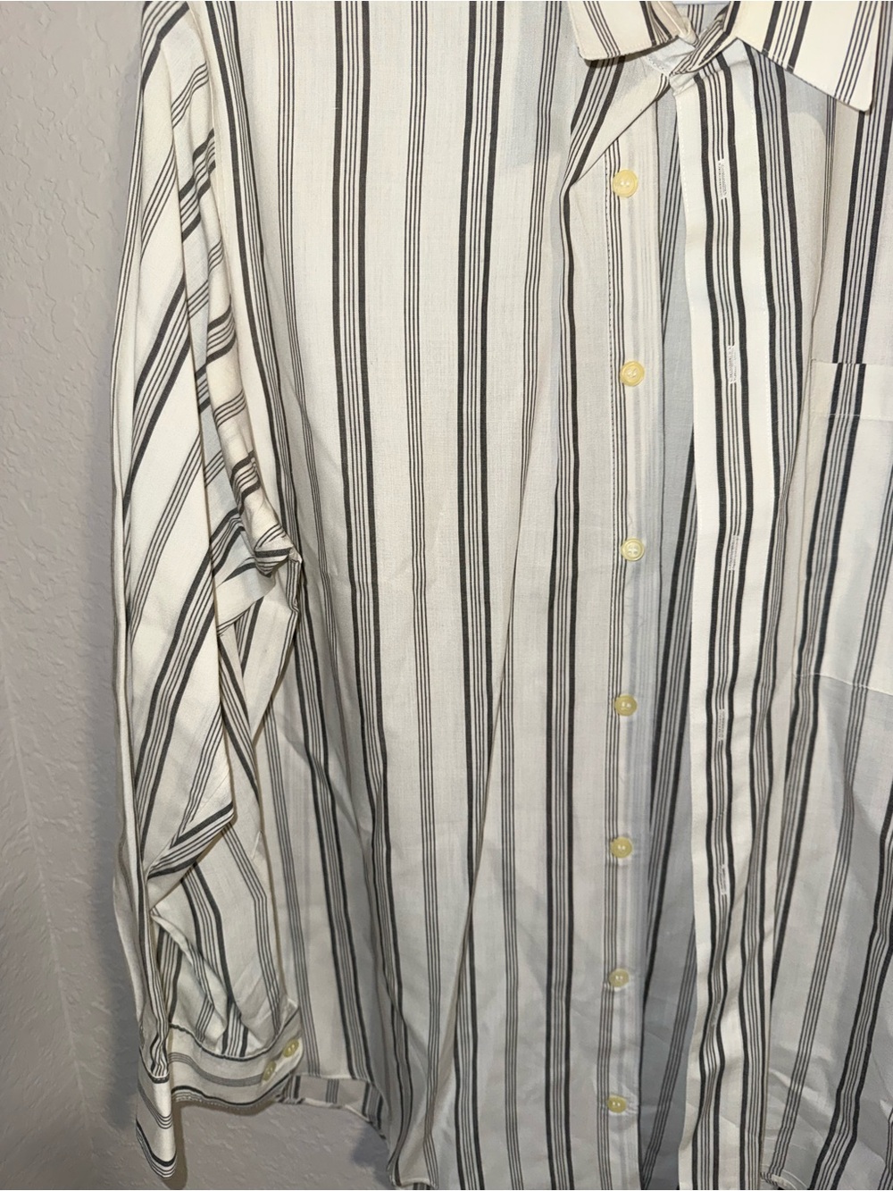 Marquis Vintage Striped Button-Up Shirt – Made in Korea – Size Large 16½ - Picture 5 of 7